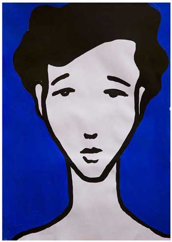 I SEE BLUE drawings by Maher Diab