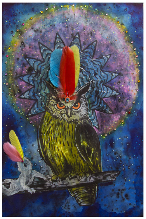 MYSTIC OWL drawings by Maher Diab